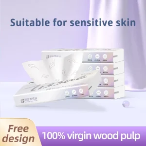Soft White 4ply Virgin Wood Pulp Facial Tissue Soft Touch Feel Lotion Facial Tissue