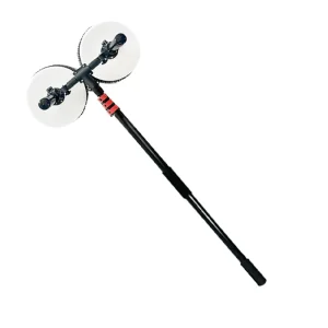 Solar Panel Cleaning Equipment Automatic Dual Head Nylon Brush Aluminum Alloy Telescopic Pole PV Cleaner