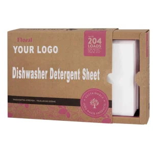 Solid Dishwasher Detergent Sheets Super Concentrated Eco Friendly Disposable High Foam 80% Active Ingredients