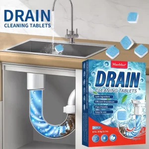 Solid Drain Cleaner for Sewer Pipes and Kitchen Floors, Model KJ-XSDPTP3