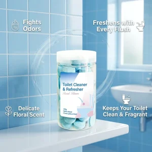 Solid Eco Friendly Toilet Cleaning Tablets Removes Lime Stains Hard Water Stains & Encrusted Dirt From Toilet Bowl