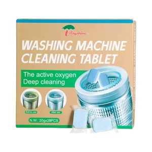 Solid Effervescent Laundry Detergent and Washing Machine Cleaner