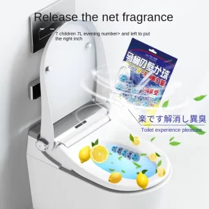 Solid Hanging Toilet Cleaner with Odor Removal Deodorant Ball Convenient Fragrance Cleaning Ball