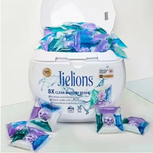 Solid Laundry Detergent Pods 5 in 1 for Clothes and Floors 36 PCs Eco Friendly Cleaning Beads