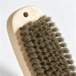 Solid Wood Handle Plastic Bristle Shoe Polishing and Laundry Cleaning Brush
