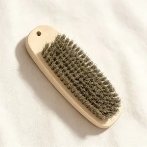 Solid Wood Handle Plastic Bristle Shoe and Laundry Cleaning Brush