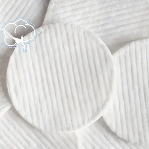 Source Factory Custom Organic Cotton Material Makeup Remover Cotton Round Stripe Pattern Cotton Pads for Facial Cleansing