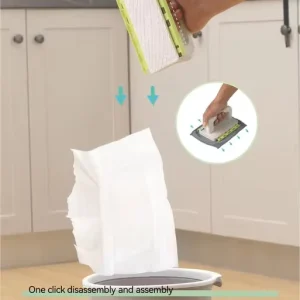 Space Saving Handheld Clip Mop Press to Open and Close Clamp Head Stable Grip on Rag Suitable for Stain Removal