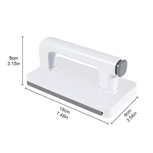 Space-Saving Handheld Clip Mop with Press-Open Clamp Head for Narrow-Gap Cleaning