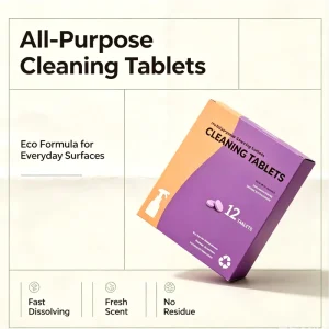 Space Saving Refill Tablets 1 Tablet = 1 Bottle High Concentrate Multi Purpose Cleaning Solution Multipurpose Cleaning Tablets