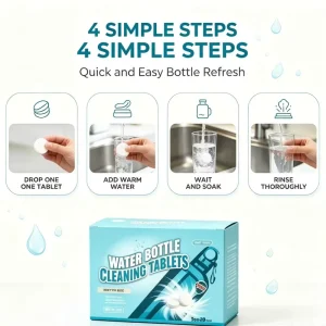 Sparkling Bottle Cleaning Tablets High Shine for Stainless Steel and Acrylic Water Bottle Cleaning Tablets