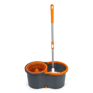 Spin Mop Hand Pressed Rotating Mop Bucket Set with Telescopic Handle for Indoor Cleaning