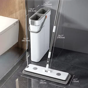 Spin Mop Set with Dirty Water Separator, Microfiber Pad, Mini Self-Squeeze Mop