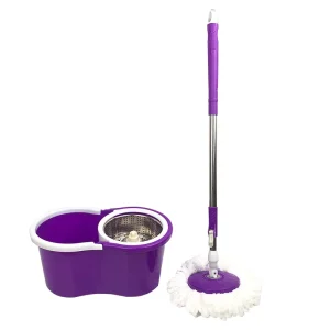 Spin Mop and Bucket Set with Separate Dirty Water Compartment Heavy-Duty Floor Mop
