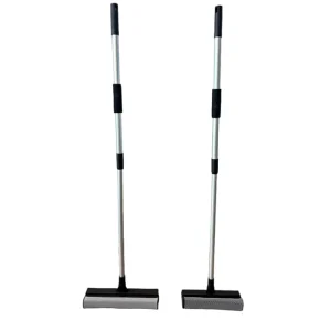 Sponge Window Squeegee Telescopic Long Aluminum Handle for Glass Car Shower 2 in 1 10″ Cleaning Tools
