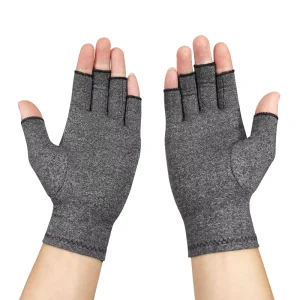 Sport Fingerless Compression Arthritis Gloves Breathable Joint Support Gloves for Typing and Cycling