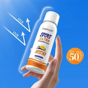 Sport Sunscreen Spray SPF 50 Mineral Mist No White Cast Face Oily Skin Small Travel Private Label Sunscreen Spray SPF 50