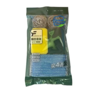 Spot 6 Piece Stainless Steel Eco Friendly Sustainable High Water Absorption Cleaning Balls Sponges Scouring Pads