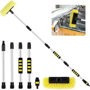 Spray Cleaning Brush With Hair Bristles for Car Washing and Floor Cleaning