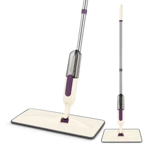Spray Mop with 400ml Built-in Tank, Steel Shaft, Microfiber Pad, Hanging Hole