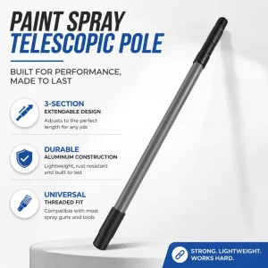 Spray Paint 3 Section Telescopic Metal Staff Anti Rust Boomstick Eco Friendly Household Cleaning Painting Tool