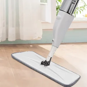 Spray and Mop Telescopic Flat Mop with Stainless Steel Handle for Wood Floors and Tiles Efficient Cleaning Pad