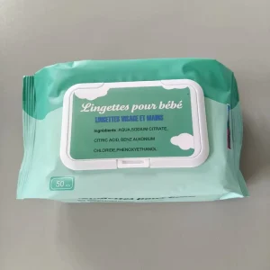 Spunlace Material 80pcs Packed Unscented Hand and Body Skin Cleanser Biodegradable Organic Baby Wet Wipes