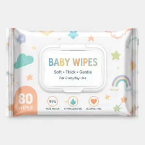 Spunlace Nonwoven Baby Wipes with RO-Purified Water, Soft, Moisturizing, Hypoallergenic
