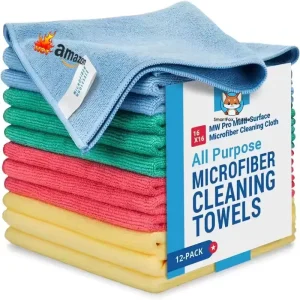 Square Plain Microfiber Kitchen Dish Towel Eco Friendly Strong Cleaning Capacity Car & Home Use