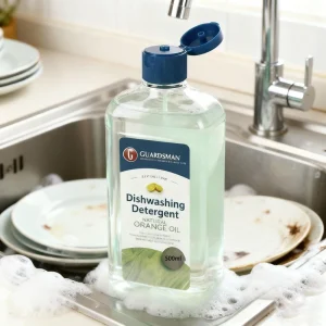 Square Shaped 500ml PET Plastic Bottle with Flip Top Cap for Floor Cleaner Dishwashing Detergent Liquid
