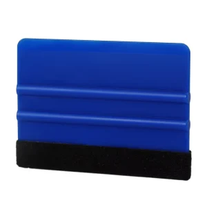 Squeegee Car Film Tool Vinyl Blue Plastic Scraper with Soft Felt Edge Window Glass Decal Applicator