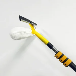 Squeegee and Rubber Blade Kit Aluminum Telescopic Pole for Extending Cleaning Tool