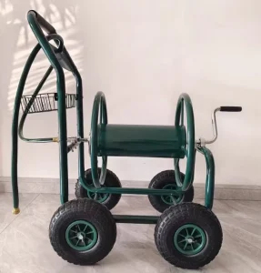 Stable Labor Saving 250ft Heavy Duty Hose Reel Cart for Industrial Park Warehouse Site Cleaning Outdoor Work Water Use