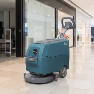 Stable Slow Rotation Disc Brush GIYO X5 Walk Behind Compact Electric Less Abrasion Delicate Tile Floor Scrubber