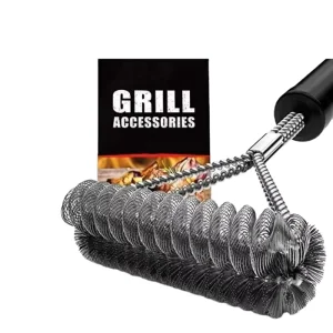 Stainless Steel BBQ Cleaning Brush with Plastic Handle for Outdoor Grills