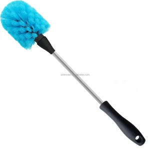 Stainless Steel Cleaning Brush with Long Plastic Handle 2 Pack for Kitchen Bottles and Mugs