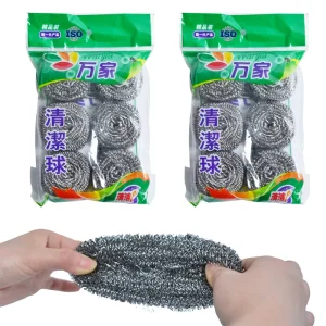 Stainless Steel Dishwasher Safe Kitchen Sponges & Scouring Pads Pot Scourer Sponge Scourer for Pots and Pans