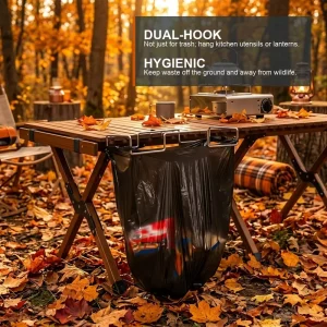 Stainless Steel Foldable Garbage Bag Hanger Waste Sorting Holder Clip Camping Outdoor Picnic BBQ Household