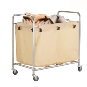 Stainless Steel Hotel and Hospital Linen Service Cleaning Cart