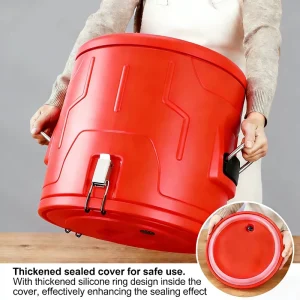 Stainless Steel Insulated Thermal Bucket Large Capacity Ice Bucket Barrel for Milk Tea Soup Beer Beverage