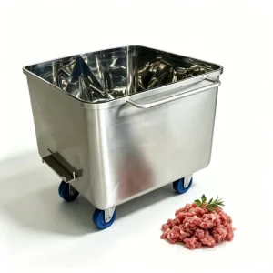 Stainless Steel Meat Trolley 200L Meat Buggy Cart for Food Processing Plant