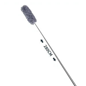 Stainless Steel Microfiber Feather Duster Extendable Telescopic Eco-Friendly Flexible Household Cleaning Cobweb Brush