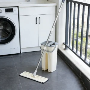 Stainless Steel Mini Mop Bucket Set Rectangular Microfiber Floor Cleaning Mop OEM Custom Home Use