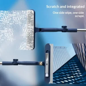 Stainless Steel Plastic Blue Scalable Window Squeegee Home Use High-Rise Exterior Windows Multifunctional Eco-Friendly Durable