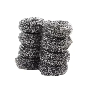 Stainless Steel Scrubbers and Scouring Pads for Cleaning Dishes