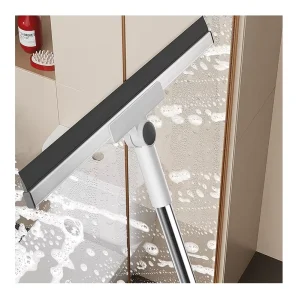 Stainless Steel Silicone Scraper Set High Efficiency Durable Multifunctional Eco Friendly Floor Squeegee Long Handle Bathroom