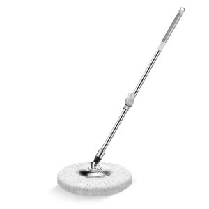 Stainless Steel Spin 360 Mop 2 Pcs 130cm Extendable Telescopic Handle Sliding Wringing 90% 100% Dehydration Rate Labor Saving