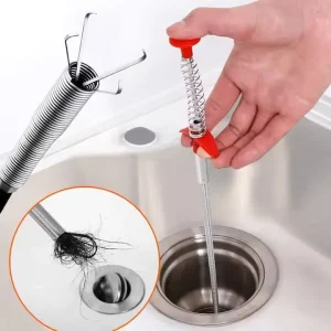 Stainless Steel Spring Drain Cleaning Hook for Kitchen Sinks and Sewer Pipes