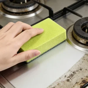 Stainless Steel Steel Wool Sponge Scrubber Non-Scratch Heavy-Duty Glass and Porcelain Scouring Pad