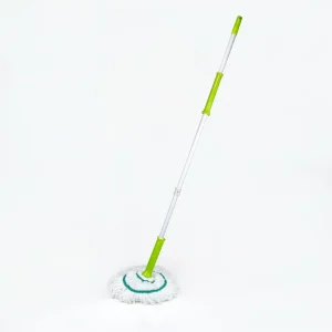 Stainless Steel Telescopic Rod Mop Hands Free Rotary 360 Spin Cotton Twist Floor Cleaning Tool